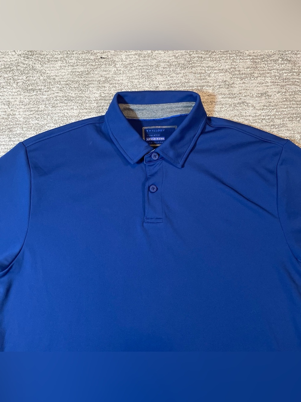 Twillory Polo Shirt Mens Size Large Blue Athleisure Performance Short Sleeve